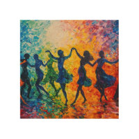 Colorful Silhouettes Dancing