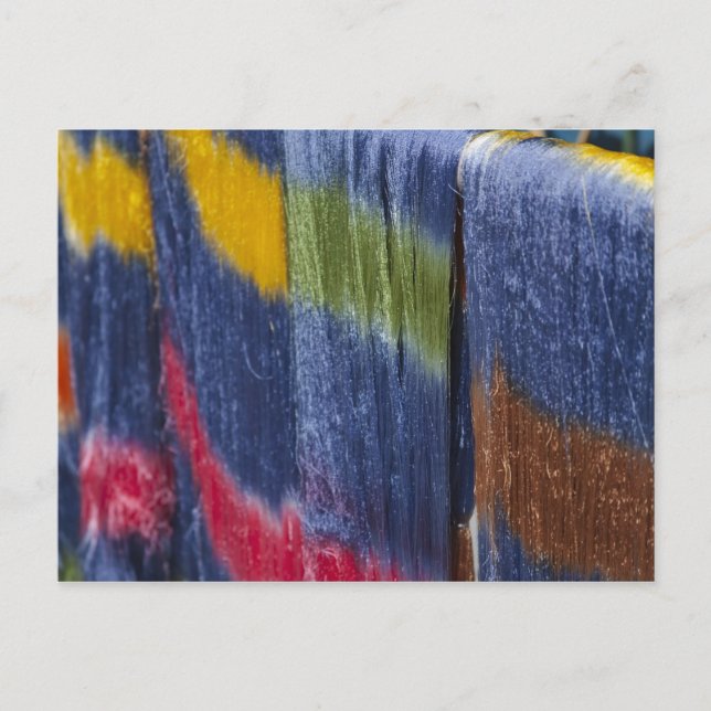 Colorful silk threads, Mandalay, Myanmar Postcard (Front)