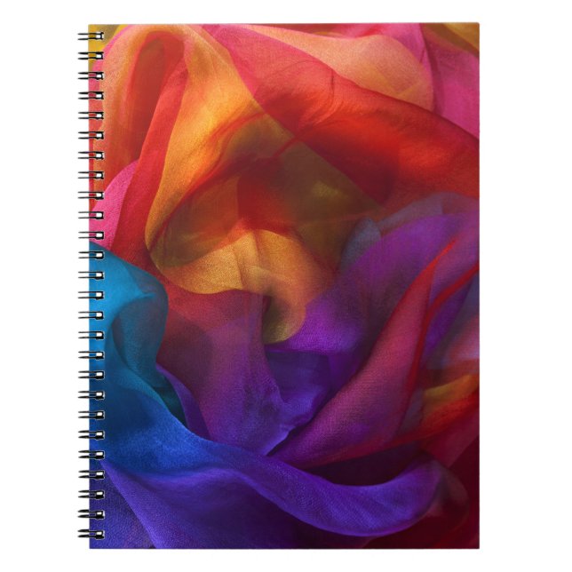 Colorful Silks Spiral Notebook (Front)