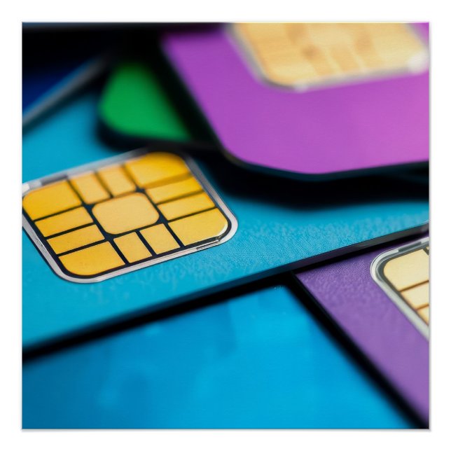 Colorful sim-cards poster (Front)
