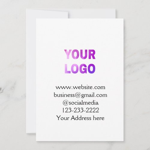Colorful simple add your logo name text image invitation
