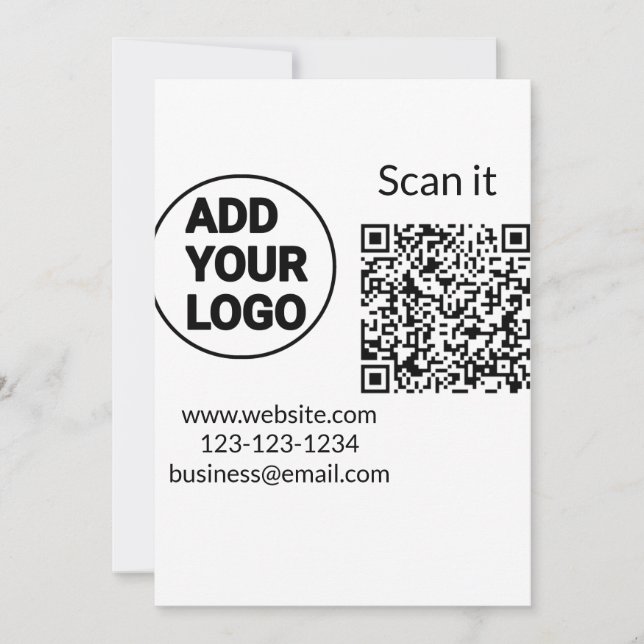 Colorful simple add your logo name text image invitation (Front)