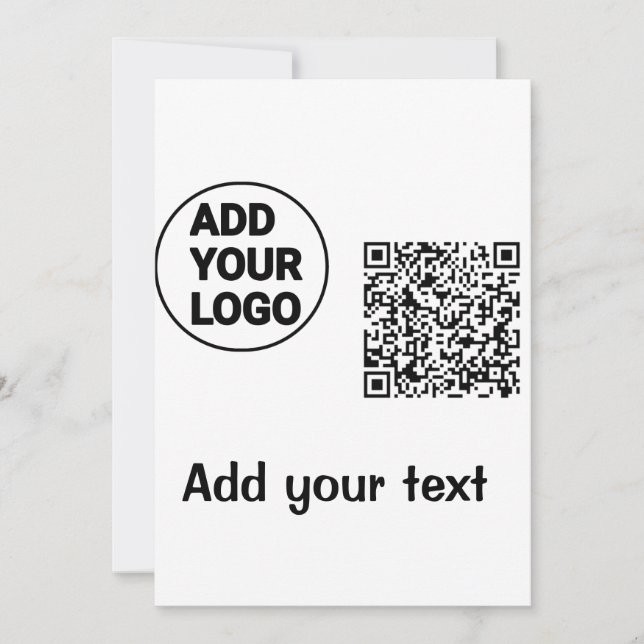 Colorful simple add your logo name text image invitation (Front)