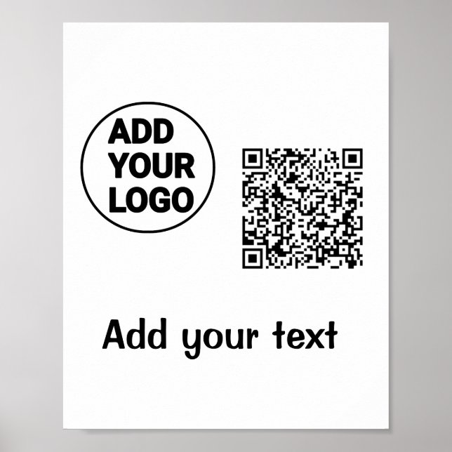 Colorful simple add your logo name text image poster (Front)