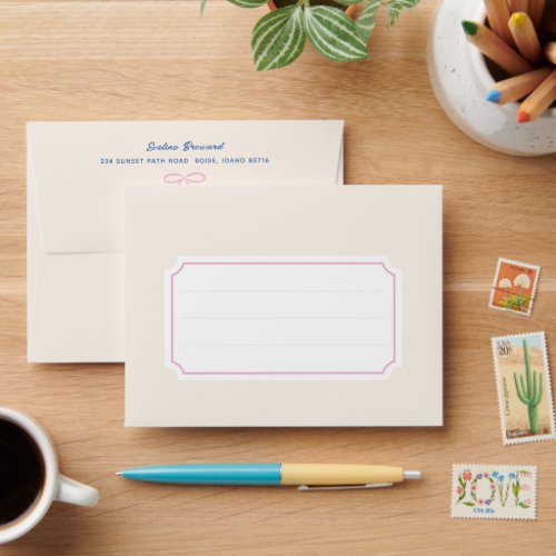 Colorful Simple Bows Stationery Envelope