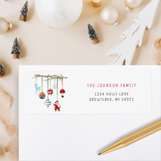 Colorful Simple Christmas Return Address Label