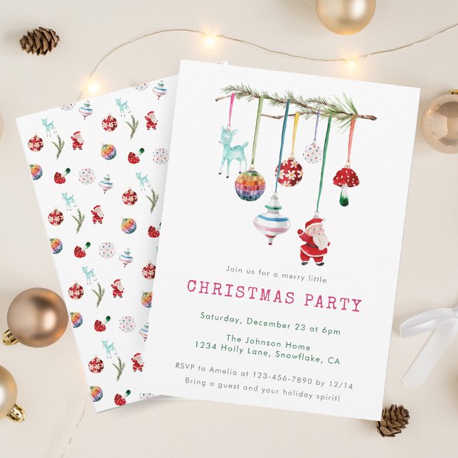 Colorful Simple Merry Christmas Party Invitation (Creator Uploaded)