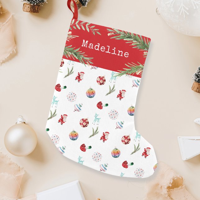 Colorful Simple Merry Christmas Small Christmas Stocking (Creator Uploaded)