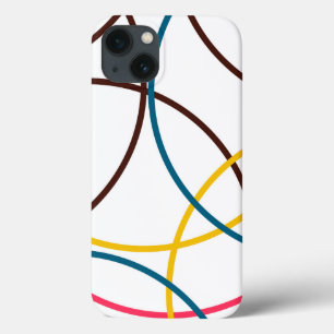 Colorful, simple modern cool, urban trendy circles iPhone 13 case