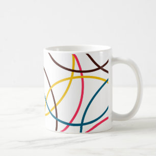 Colorful, simple modern cool, urban trendy circles coffee mug