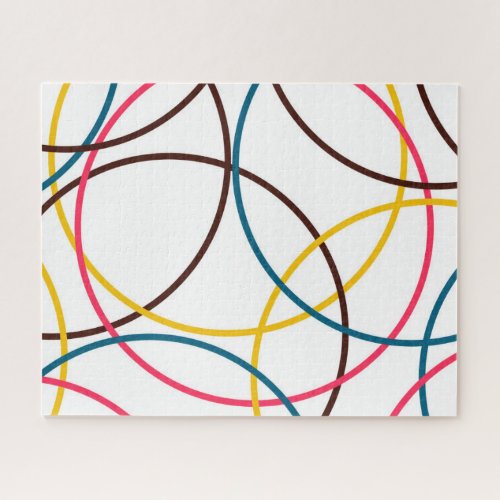 Colorful simple modern cool urban trendy circles jigsaw puzzle