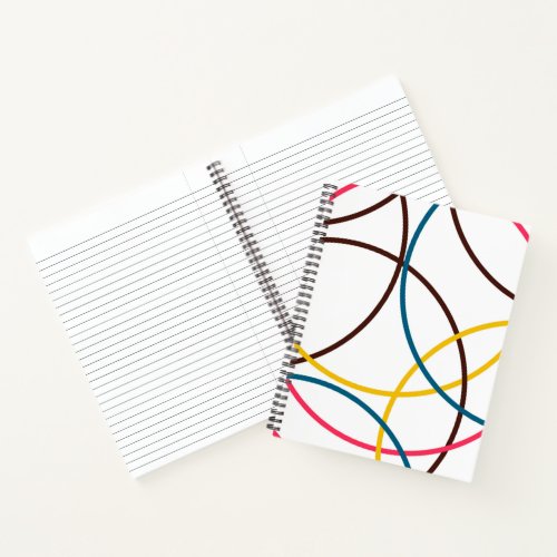 Colorful simple modern cool urban trendy circles notebook
