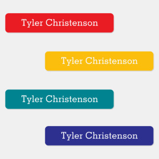 Colorful Simple Name Waterproof Adhesive Clothing Kids' Labels