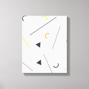Colorful, simple, trendy, urban geometric design canvas print