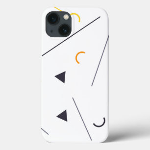 Colorful, simple, trendy, urban geometric design iPhone 13 case