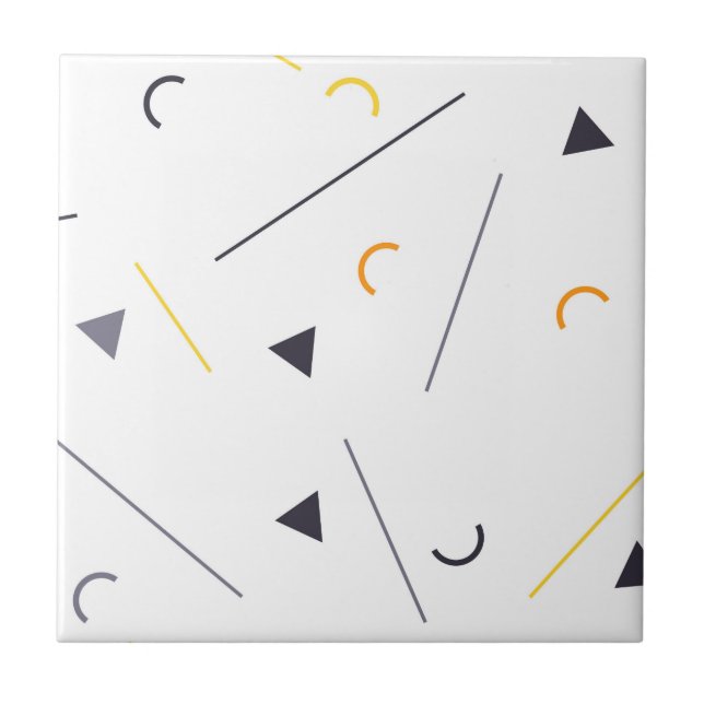Colorful, simple, trendy, urban geometric design ceramic tile (Front)