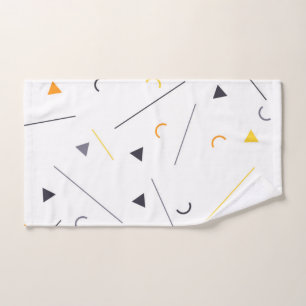Colorful, simple, trendy, urban geometric design hand towel 