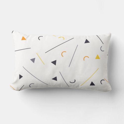 Colorful simple trendy urban geometric design lumbar pillow