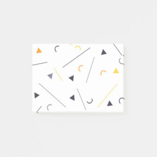 Colorful, simple, trendy, urban geometric design post-it notes