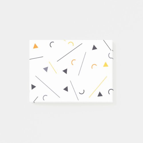 Colorful simple trendy urban geometric design post_it notes