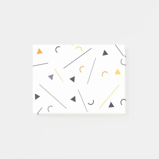 Colorful, simple, trendy, urban geometric design post-it notes (Front)