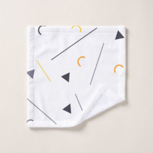 Colorful, simple, trendy, urban geometric design wash cloth