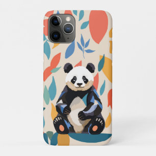 Colorful Sitting Panda Bear Matisse Inspired iPhone 11 Pro Case