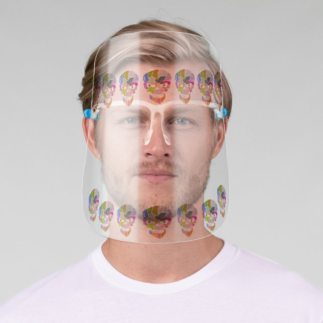 Colorful Skeleton Face Shield (Insitu)