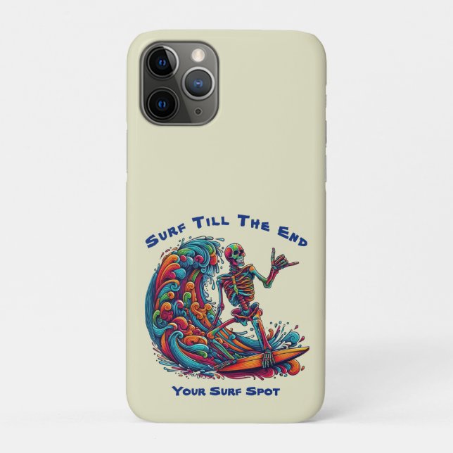 Colorful Skeleton Surfer Case-Mate iPhone Case (Back)