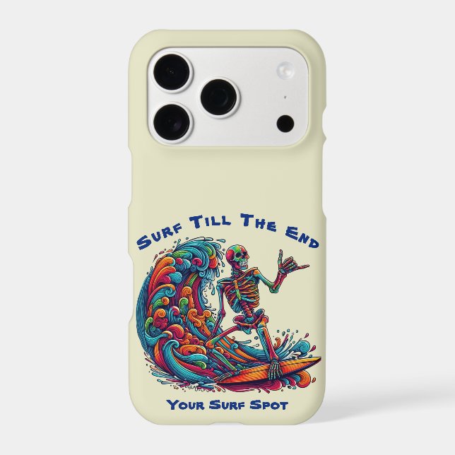 Colorful Skeleton Surfer Iphone Case (Back)