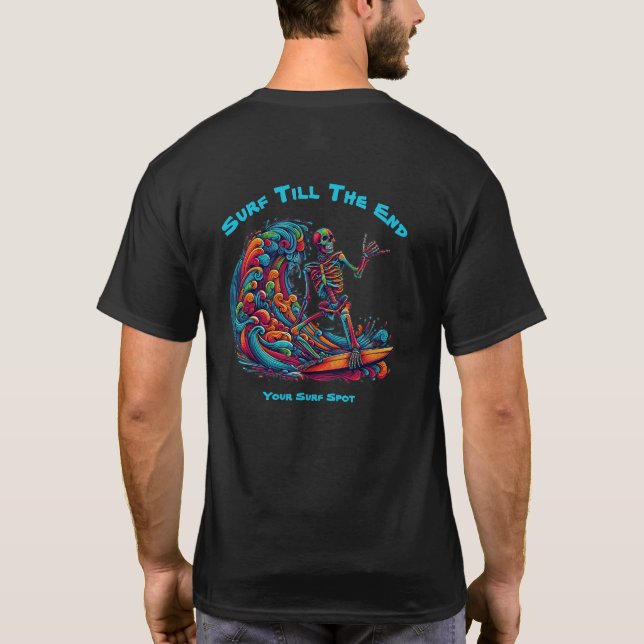 Colorful Skeleton Surfer T-Shirt (Back)