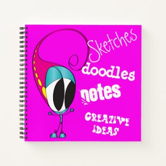 Colorful, Sketch, Doodle, Creative Fun, Cartoon Notebook