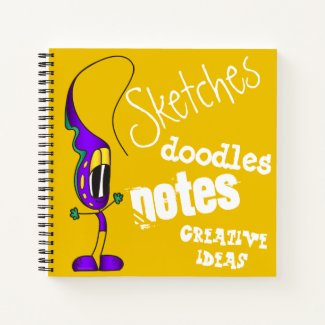 Colorful, Sketch, Doodle, Creative Fun, Cartoon Notebook