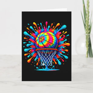 Colorful Sketll Art Tie Dye Drip Sketll Ll Dunk Card