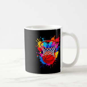 Colorful Sketll Color Splash Tie Dye Hoop Net Grap Coffee Mug