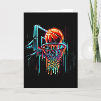 Colorful Sketll Dripping Color Splash Hoop Net Dri Card