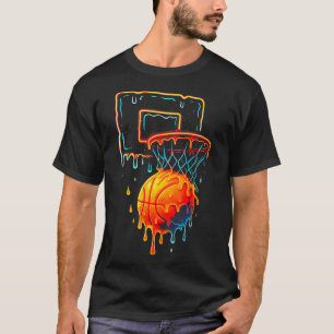 Colorful Sketll Dripping Color Splash Hoop Net Dri T-Shirt