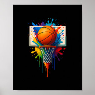 Colorful Sketll Splash Ller Tie Dye Color Team Pla Poster
