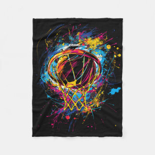 Colorful Sketll Tie Dye Color Fleece Blanket