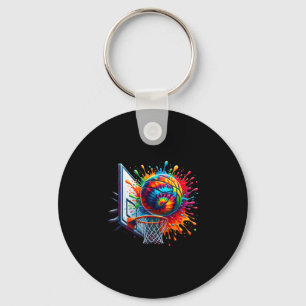Colorful Sketll Tie Dye Color Splash Sketll Hoop N Keychain