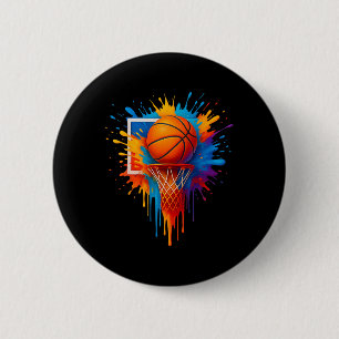 Colorful Sketll Tie Dye Funny Gift For Men Women B Button