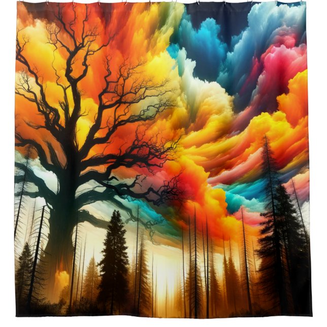 Colorful Skies Shower Curtain (Front)