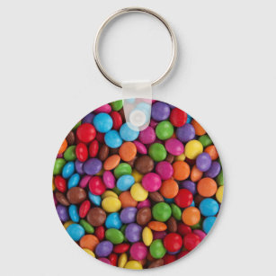 Colorful skittles candy keychain