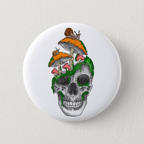 Colorful Skull Button