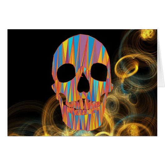 Colorful Skull Cards (Front Horizontal)