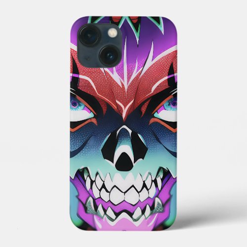 Colorful Skull iPhone 13 Mini Case