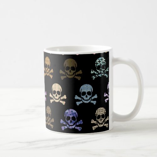 Colorful Skull  Cross Bones Coffee Mug