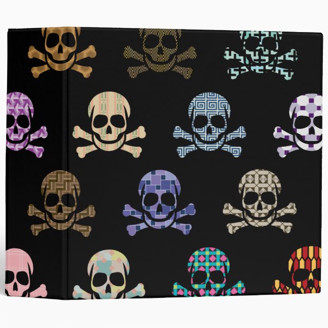 Colorful Skull & Crossbones Binder (Front/Spine)