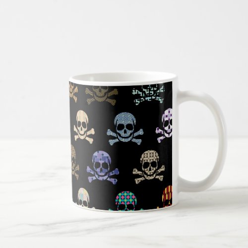 Colorful Skull  Crossbones Coffee Mug