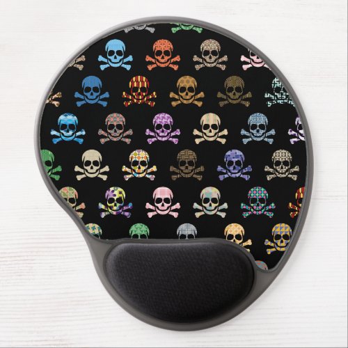 Colorful Skull  Crossbones Gel Mouse Pad